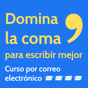 Logo de "Domina la coma para escribir mejor: curso por correo electrónico"
